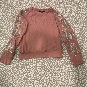 Pink Sequin Embellished Girls Top Joe’s